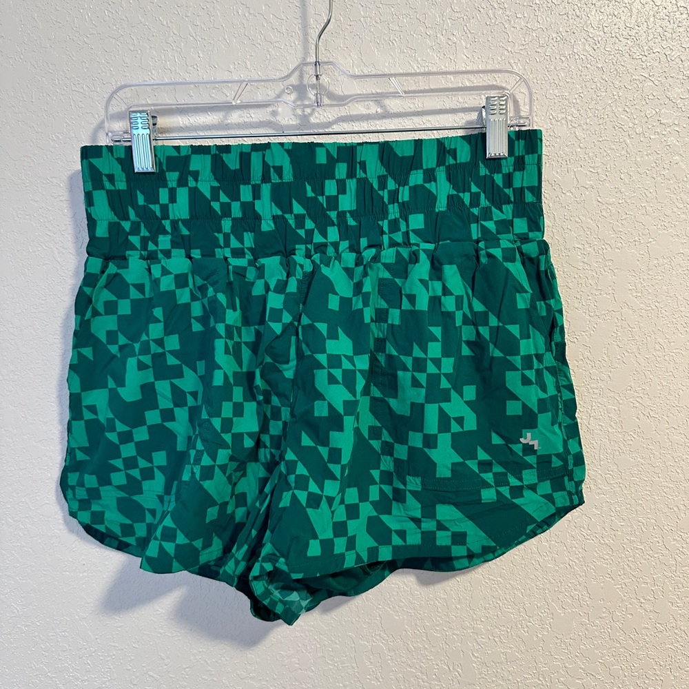 🖤❣️ JoyLab Geometric Green High-Rise Women's Running Athletic Shorts M
